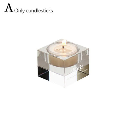 EternaGlow Personalized Crystal Candle Holder