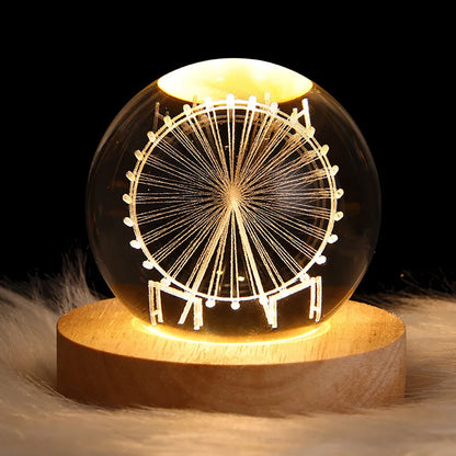 Crystal Ball Night Light 3D