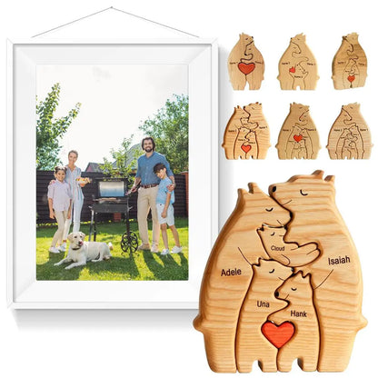 Wooden Bear Family