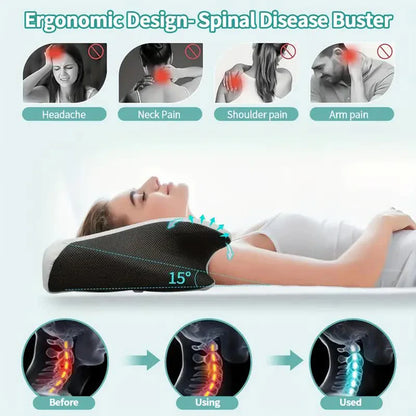 Memory Foam Neck Pillow – Ergonomic Butterfly Design for Cervical Support