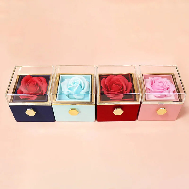 Forever Rose Rotating Jewelry Box