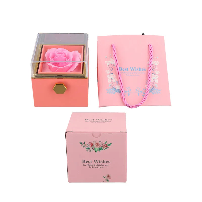 Forever Rose Rotating Jewelry Box