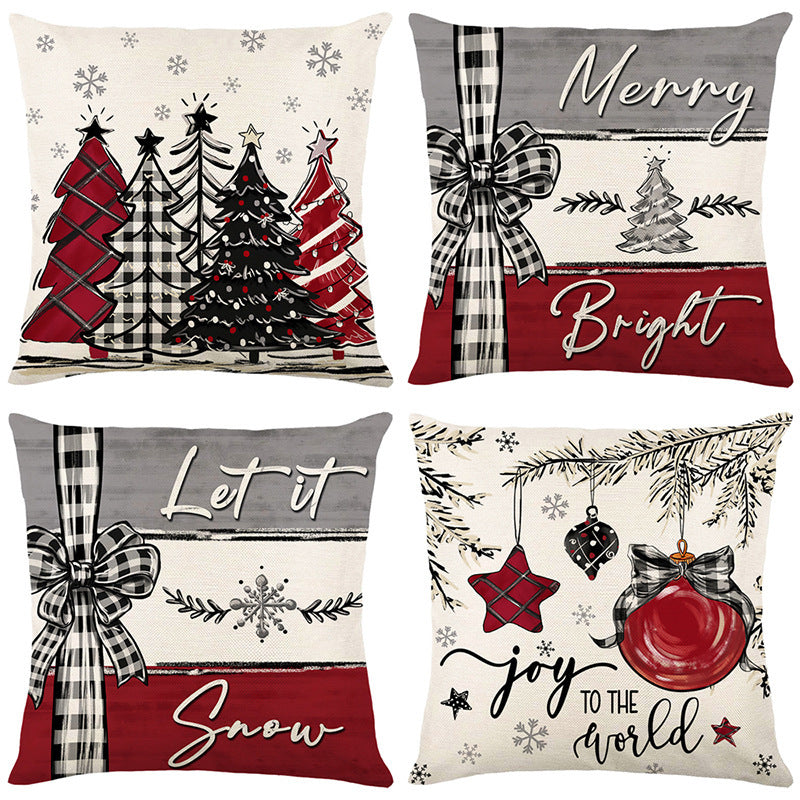 Merry Christmas Cushion Cover – Festive Pillowcase for Home Décor 2024