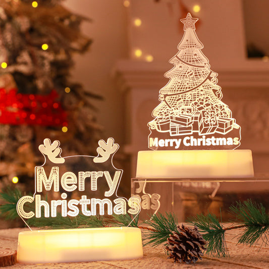 3D LED Christmas Night Light – Christmas & New Year Decoration, Kids Gift & Ornament