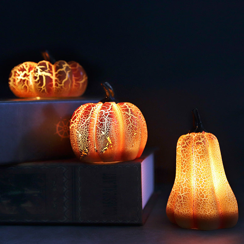 Spooky Glow: Halloween Pumpkin LED Candle Lamp