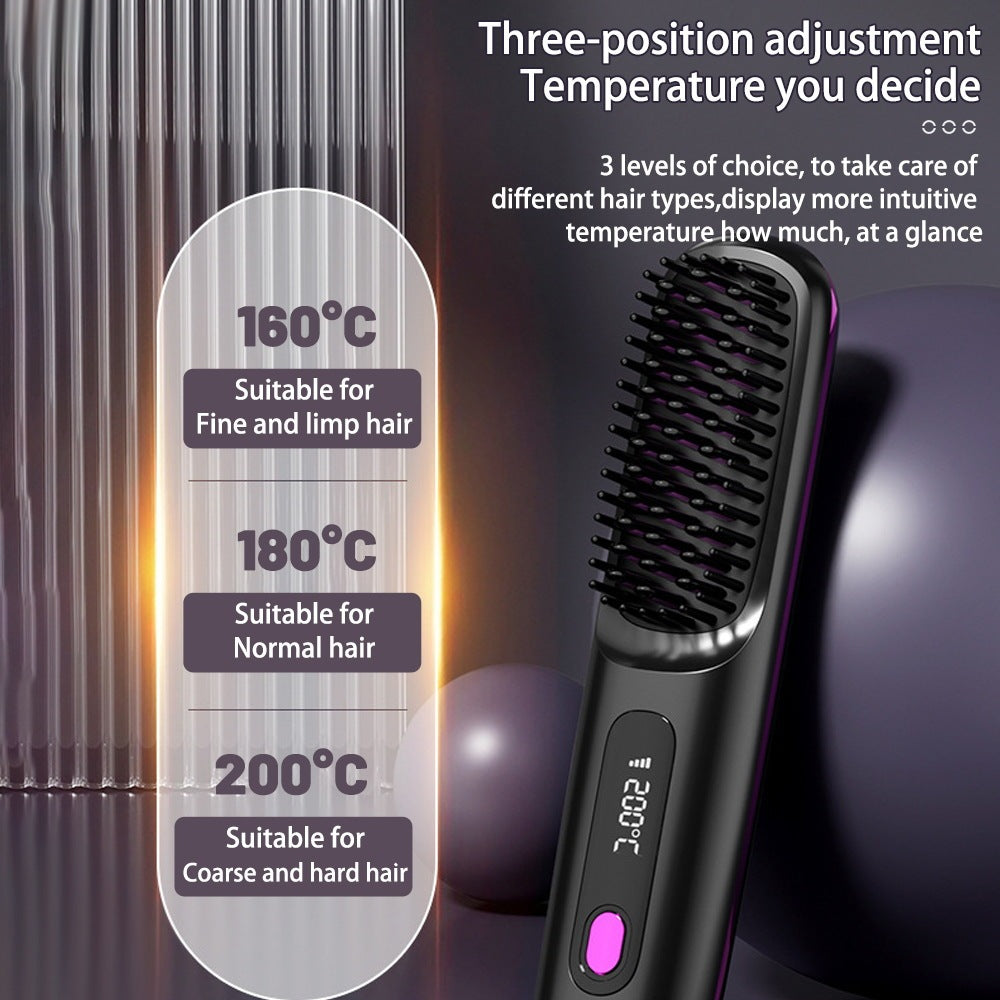 SmartStyle Cordless Straightener Brush – Easy, Fast Heat Styling Anywhere