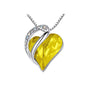 New Heart Shaped Crystal Ornament & Necklace