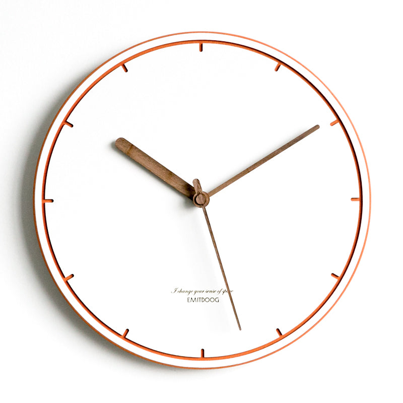 Emitdoog Nordic Modern Simple Wall Clock Living Room Clock Wall Clock Teaching Clock Bedroom Silent Wall Clock