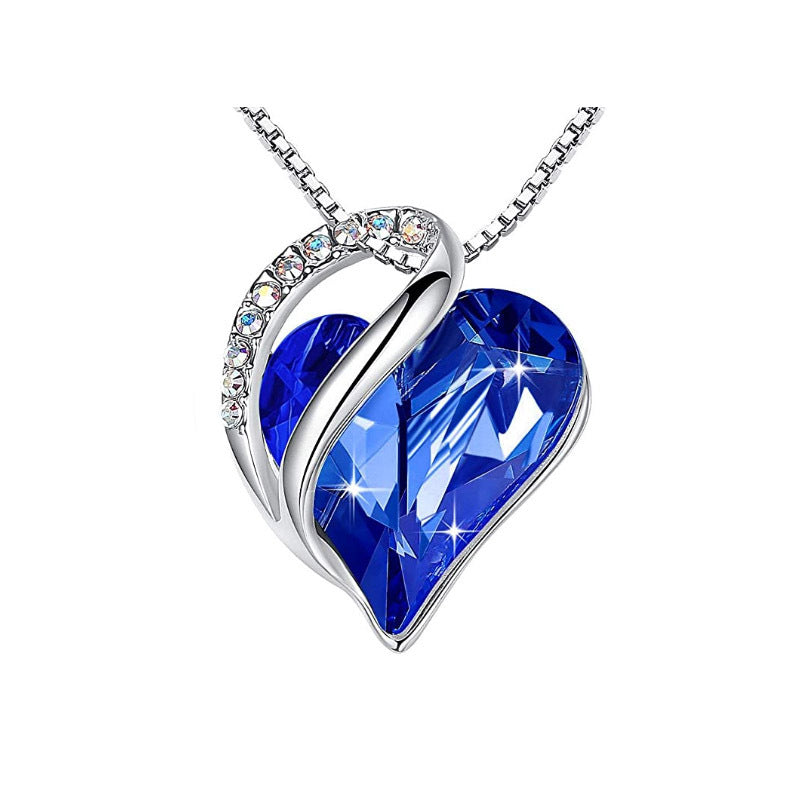 New Heart Shaped Crystal Ornament & Necklace