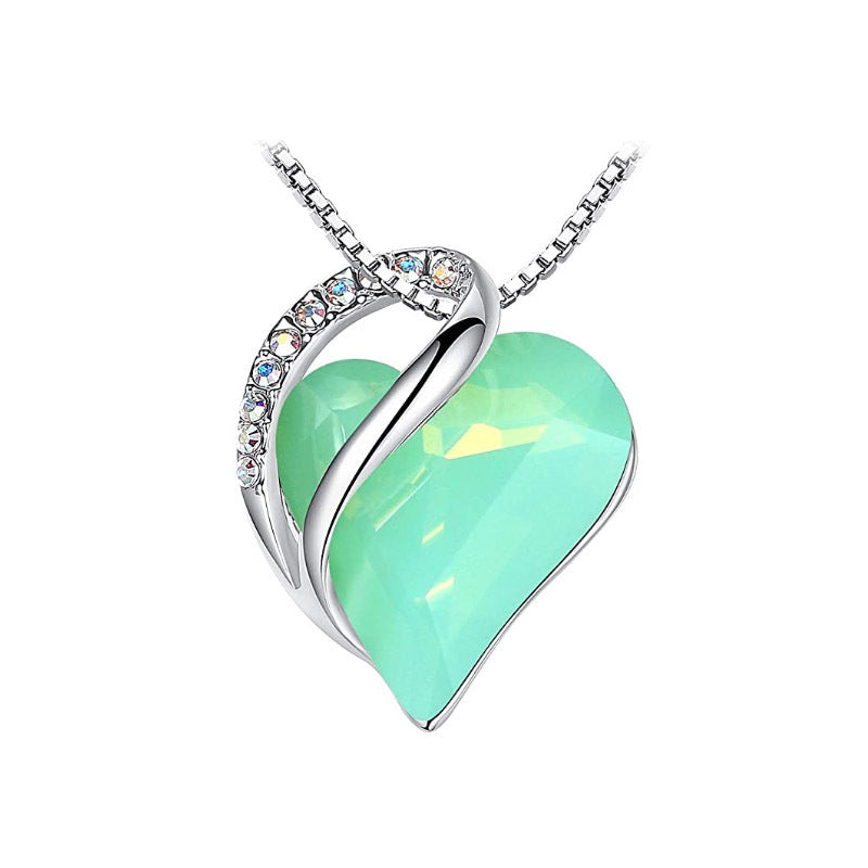 New Heart Shaped Crystal Ornament & Necklace