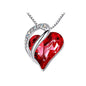 New Heart Shaped Crystal Ornament & Necklace