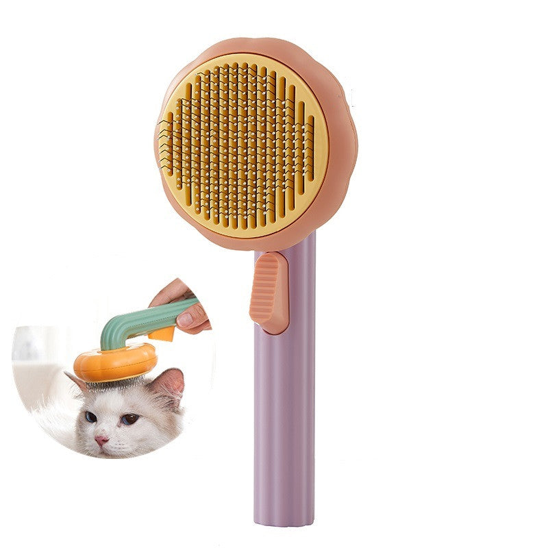 Hot New Hand-held Self-cleaning Pet Brush