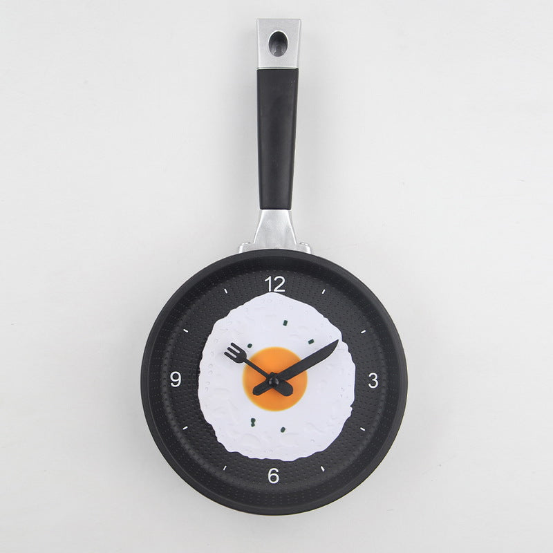 Fried Egg Pan Clock Mute Clock Simple Clock Wall Clock Wall Watch