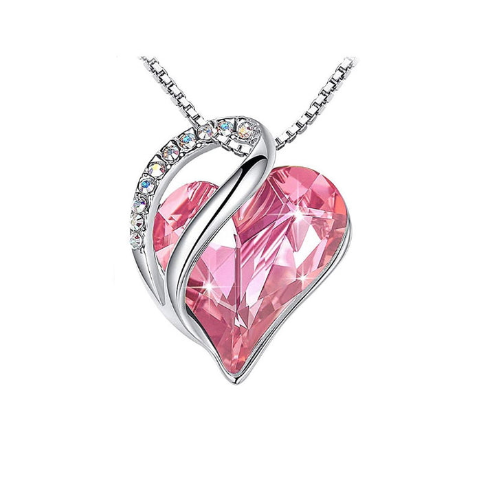 New Heart Shaped Crystal Ornament & Necklace