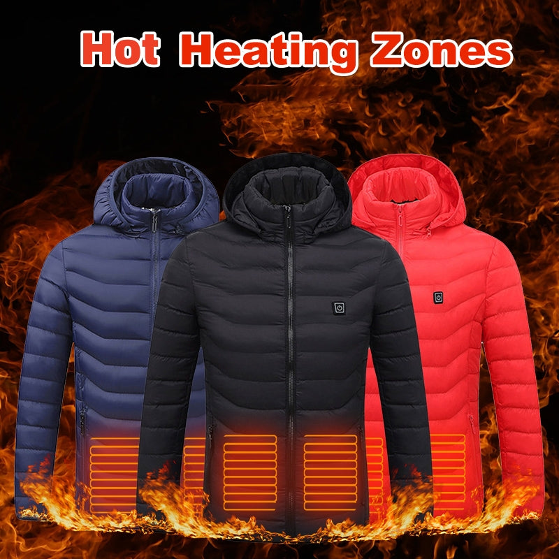 New Heated Jacket & Coat with USB Electric Heater & Thermal Clothing Heating Vest for Winter