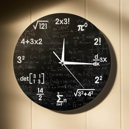 Math Wall Clock Mathematics Clock