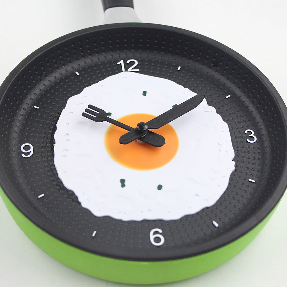 Fried Egg Pan Clock Mute Clock Simple Clock Wall Clock Wall Watch