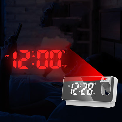 New 3D Projection Alarm Clock With LED Mirror