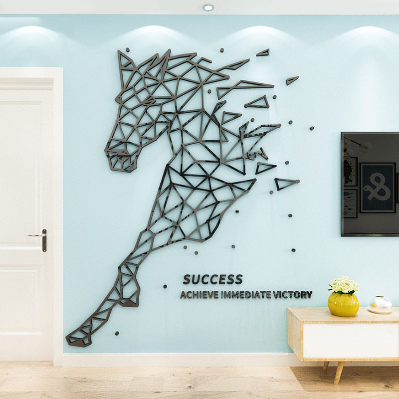 Simple line horse Acrylic wall stickers