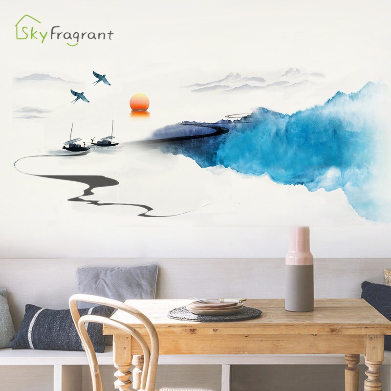 Landscape Ink Painting Wall Home Decor