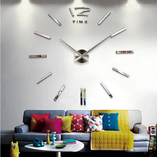 3D Acrylic Mirror Living Room Wall Clock