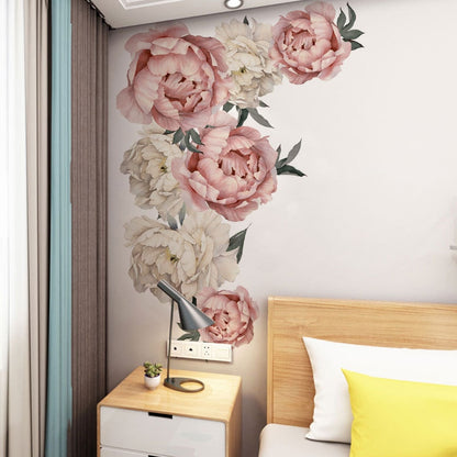 Peony Rose Flowers Wall Sticker