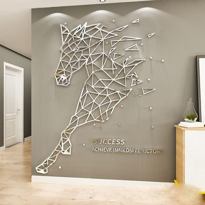 Simple line horse Acrylic wall stickers