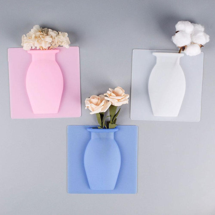 Wall Hanging Floret Bottle Silicone Vase Container