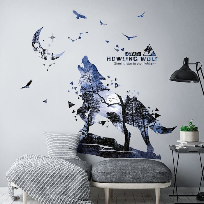Creative Wolf Stickers Bedroom Decor
