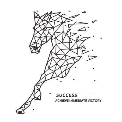 Simple line horse Acrylic wall stickers