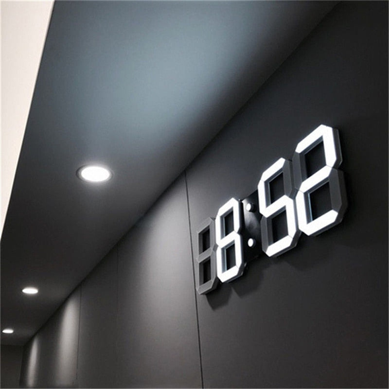 LED Digital Wall Clock with 3 levels Brightness
