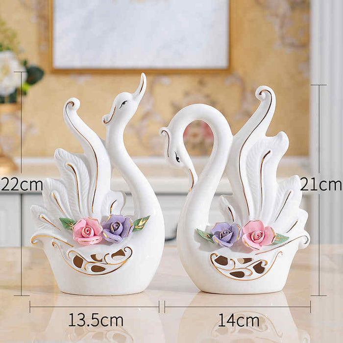 Owl Family Figurines Lovely Dancer Ornament Home Decor Accessories