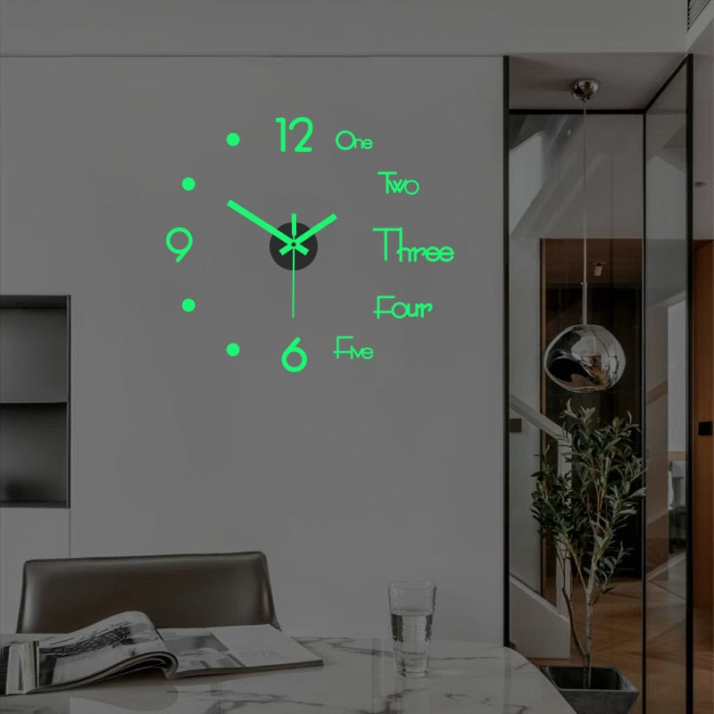 3D Luminous Wall Clock