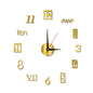 New 3D Roman Numeral Acrylic Mirror Wall Clock