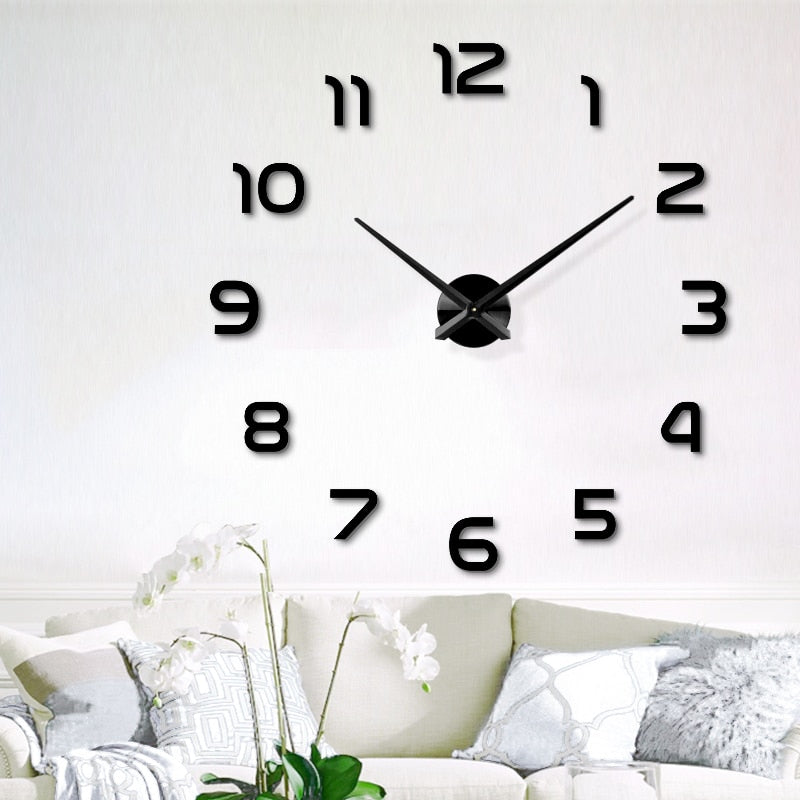 Fashion 3D big size wall clock