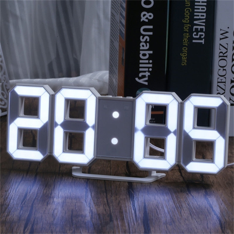 LED Digital Wall Clock with 3 levels Brightness